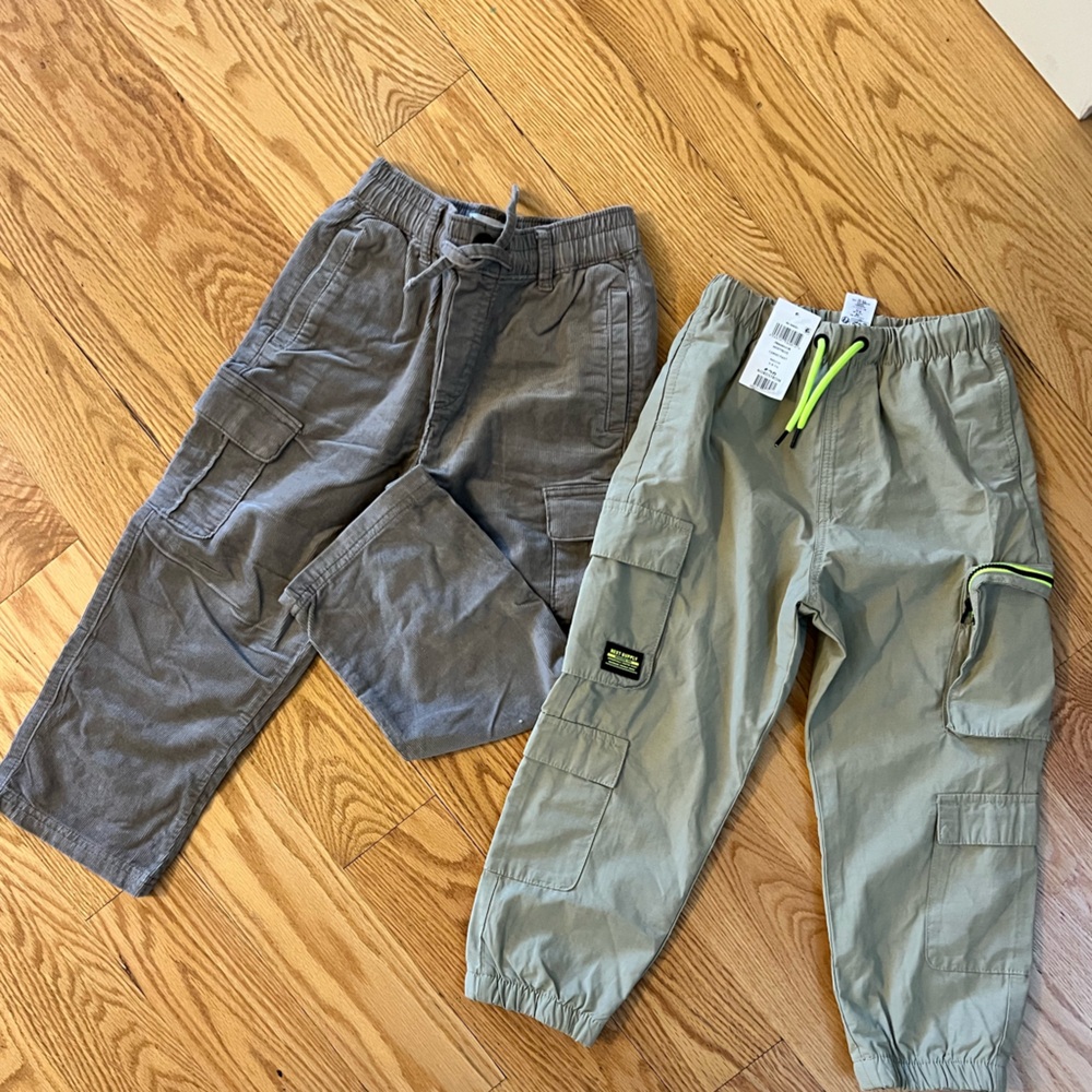 Gray and Tan Casual Bottoms with Relaxed Fit